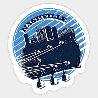 Vintage Nashville Skyline on Guitar Headstock Sticker